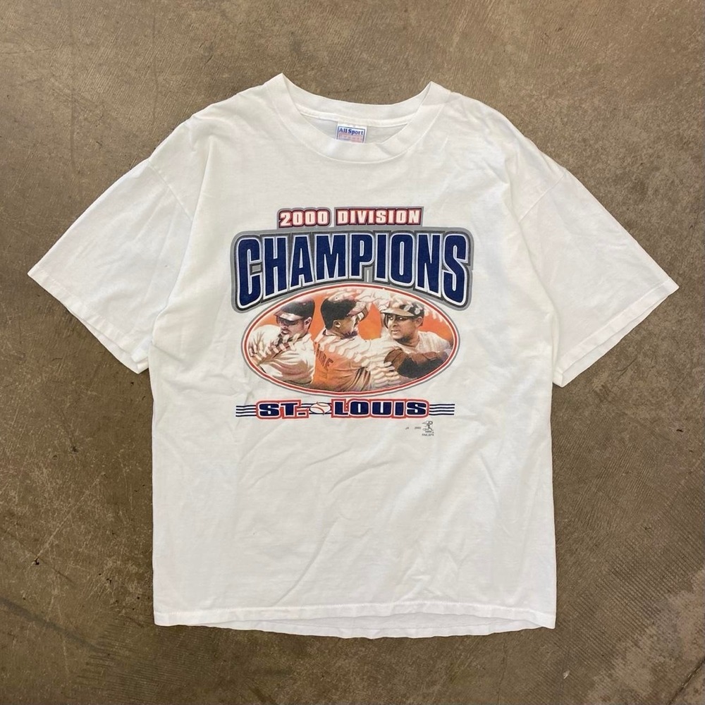 Vintage St. Louis Cardinals MLB 2000 Division Champions Baseball T-Shirt XL